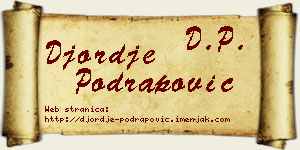Đorđe Podrapović vizit kartica